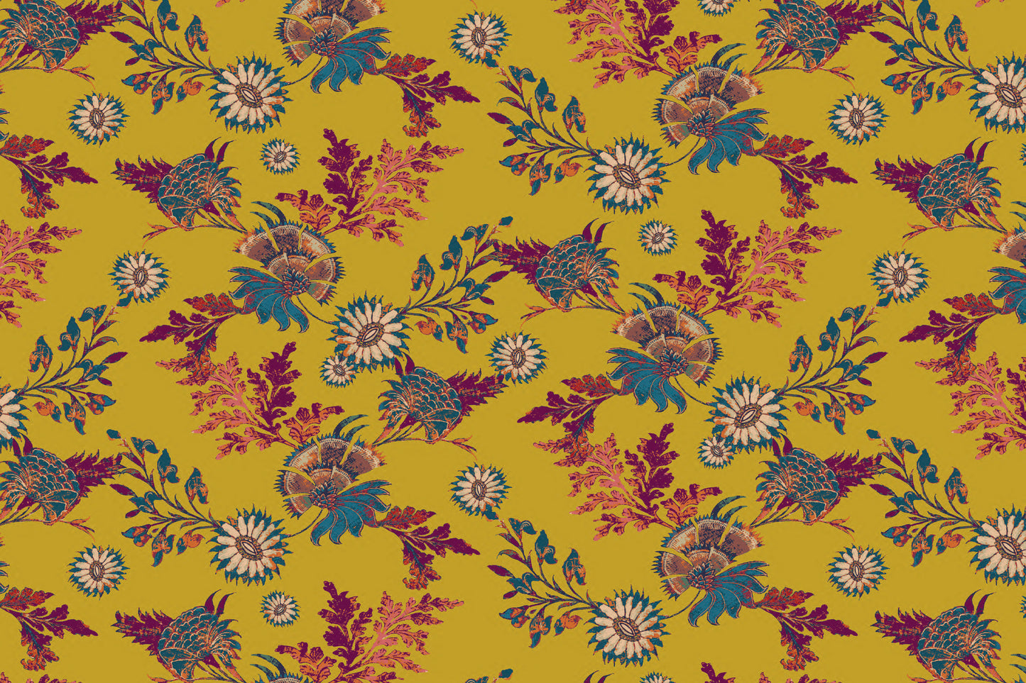 Kitchen Mat 2x3' - Mustard Flora