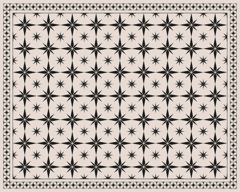 Area Rug 5x8' - Black Star Tile